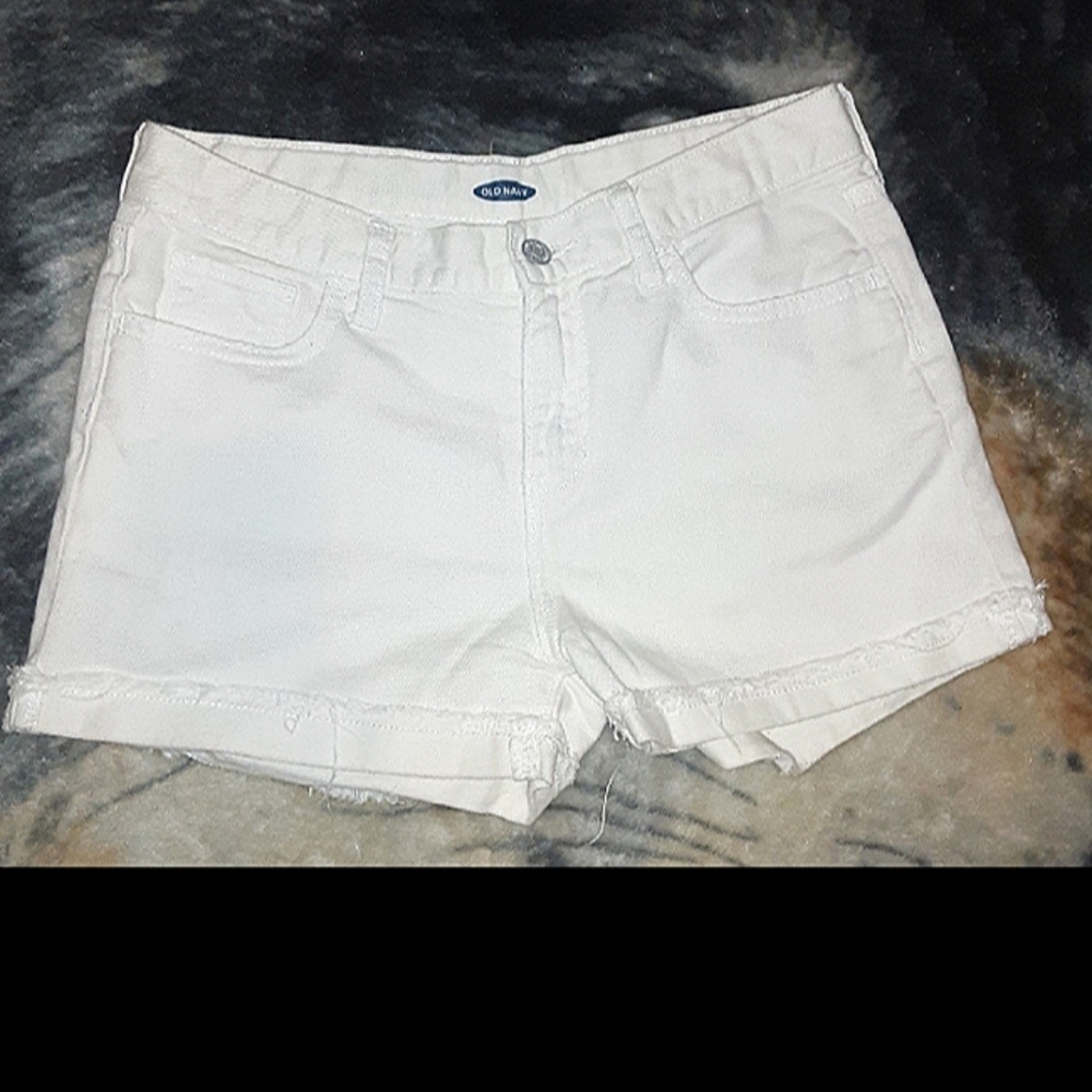Old Navy Juniors Size 16 White Denim Shorts